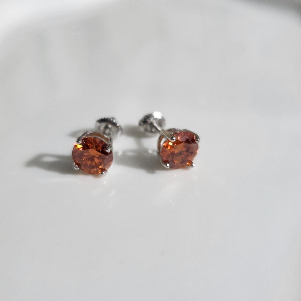 Sterling Silver Moissanite Screwback Earrings